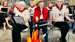 Older women performing at a holiday choir concert