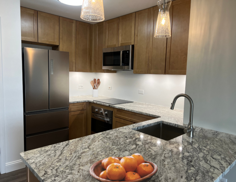 Interior picture of a Concierge Living apartment's kitchen at Cordia.