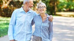 senior couple on a walk